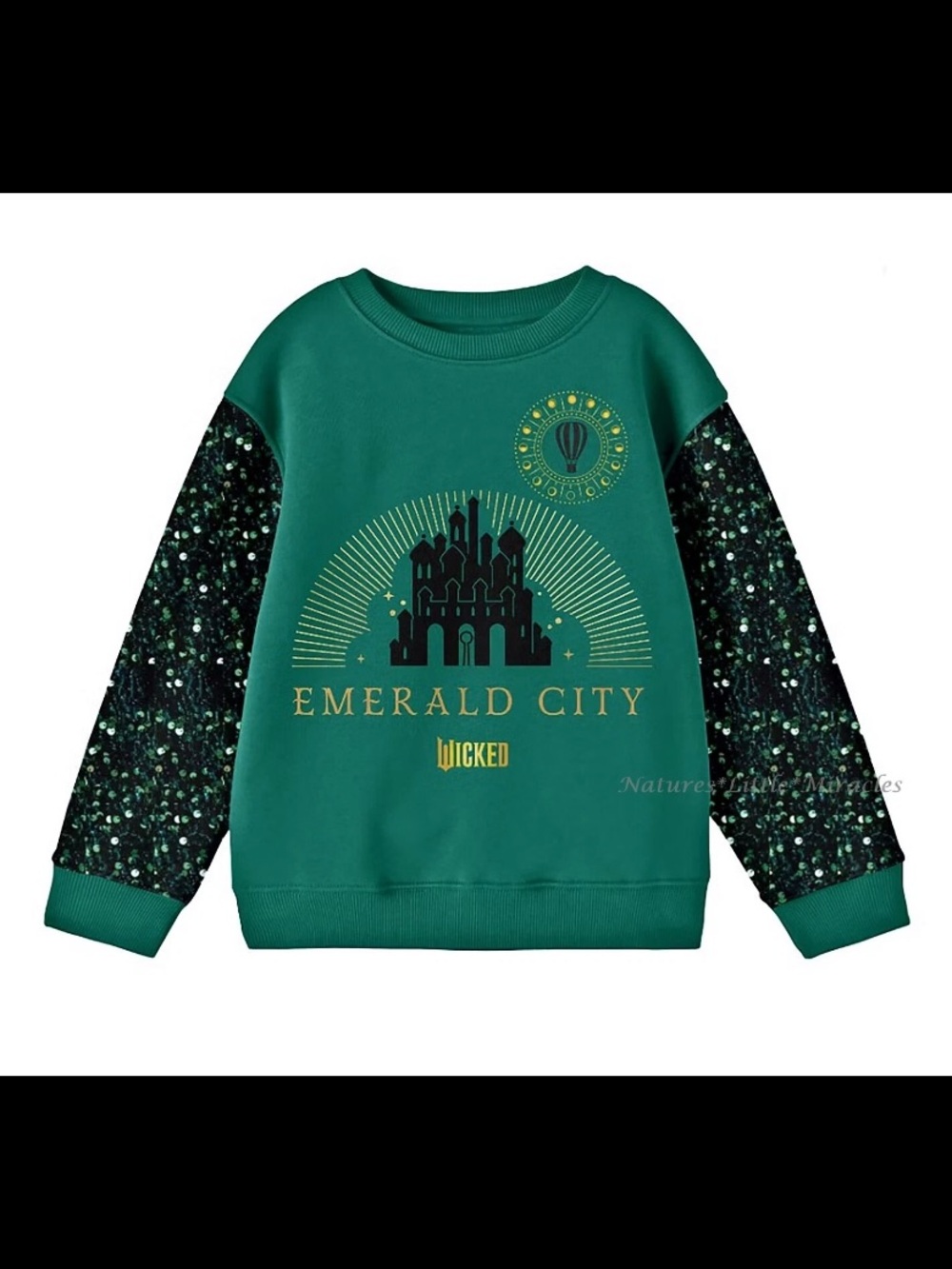 Emerald City Kids Sweatshirt with Sequin Sleeves M (10-12)